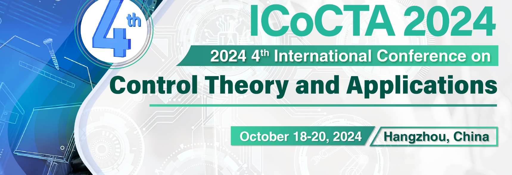 2024 4th International Conference on Control Theory and Applications (ICoCTA 2024)